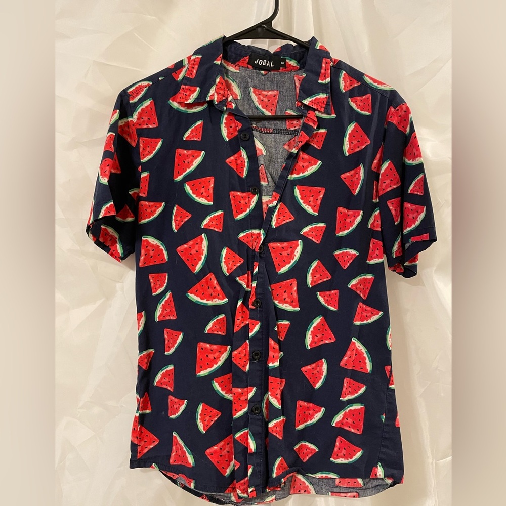 Button up shirt. Boys size small. Fun pattern of watermelons. Lightly used.